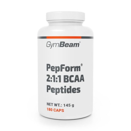 Peptydy PepForm® 2:1:1 BCAA - GymBeam - kapsułki 180.