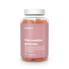 Różowe żelki do żucia z kreatyną - BeastPink - GymBeam - 60 kieszonek.