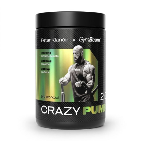 Stymulant przedtreningowy Crazy Pump 2.0 - GymBeam - zielone jabłko