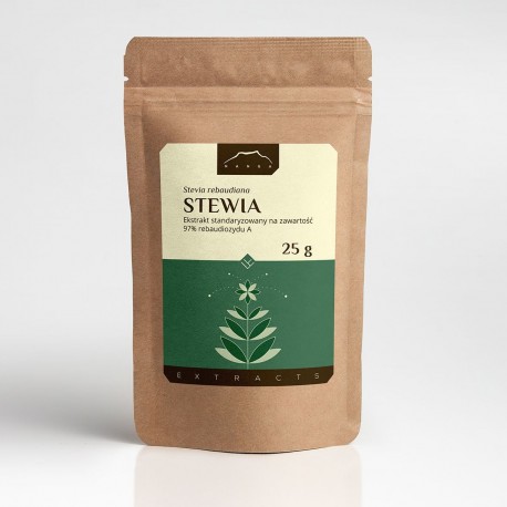 Ekstrakt ze stewii 97% - Stevia rebaudiana Bertoni - 25g