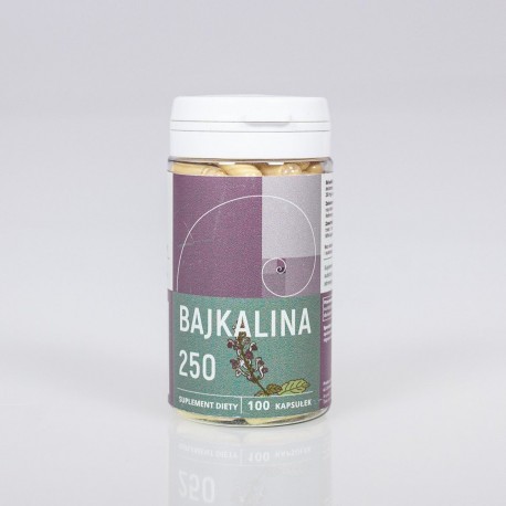 Baicalina 250 mg x 100 kapsułek - Scutellaria baicalensis - Jarmułka chińska