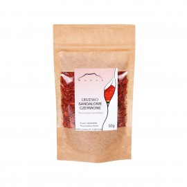 Drzewo sandałowe, czerwone - Pterocarpus santalinus - 50g posiekane