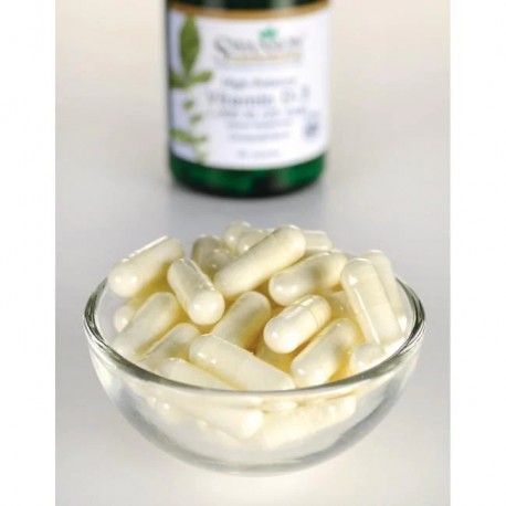 SWANSON Witamina D-3 1000 IU - Wysoka Moc (25mcg) 60 Kapsek
