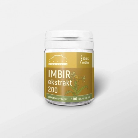 Ekstrakt z imbiru (100 kapsułek x 200mg) - Zingiber officinalis