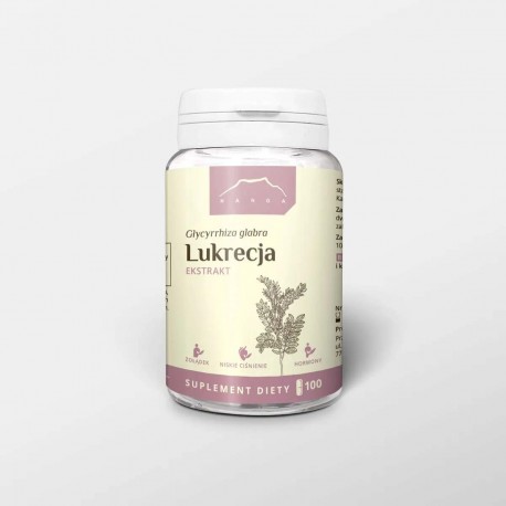 Lukrecja - ekstrakt w kapsułkach 500mg 100 kapsułek - Glycyrrhyza glabra