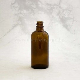 Butelka szklana brązowa - 100ml, średnica wewnętrzna 18 mm