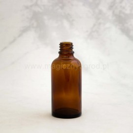 Butelka szklana brązowa - 50ml, średnica wewnętrzna 18 mm