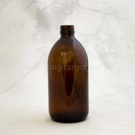 Butelka szklana brązowa - 500ml, średnica wewnętrzna 28 mm