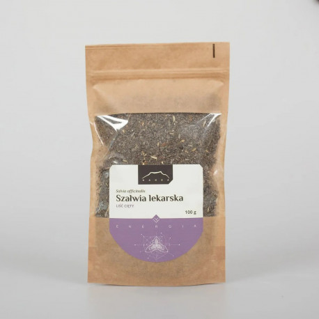 Liść szałwii lekarskiej - Salvia officinalis - 100g posiekany