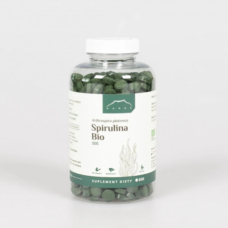 Spirulina tabletki 500 mg - Arthrospira platensis - 300g (600 tabletek)