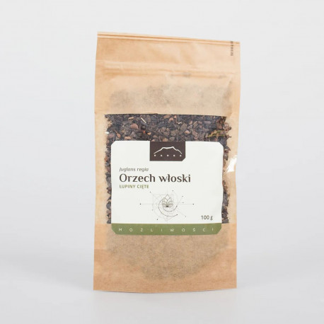 Orzech królewski - Zielone łuski - Juglans regia - 100g mielony