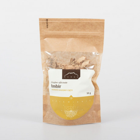 Suszony korzeń imbiru - 50g cięty