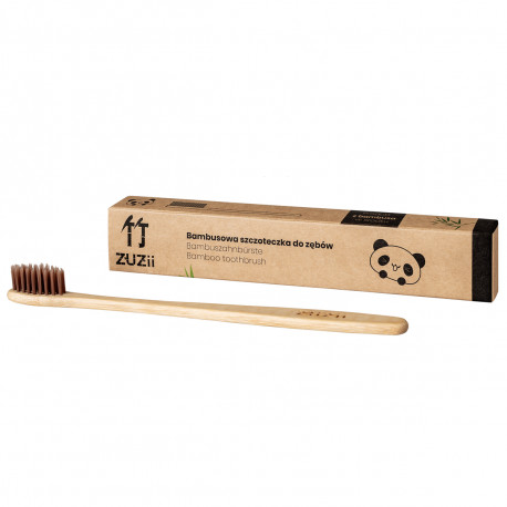 Bambusowa szczoteczka do zębów dla dorosłych - beżowa