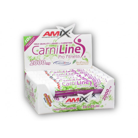 CarniLine 2000mg + BioPerine 10 ampułek 25ml - świeża limonka