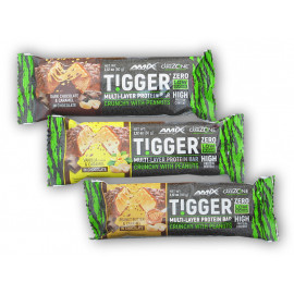 Tigger Zero Multi Layer Protein Bar 60g - gorzka czekolada karmelowa