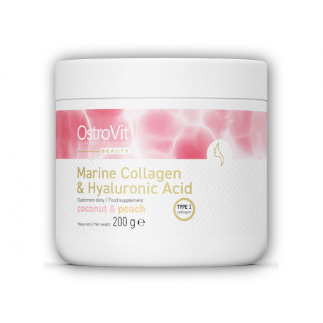 Kolagen Morski + Kwas Hialuronowy + Witamina C 200g - Kokos-Brzoskwinia